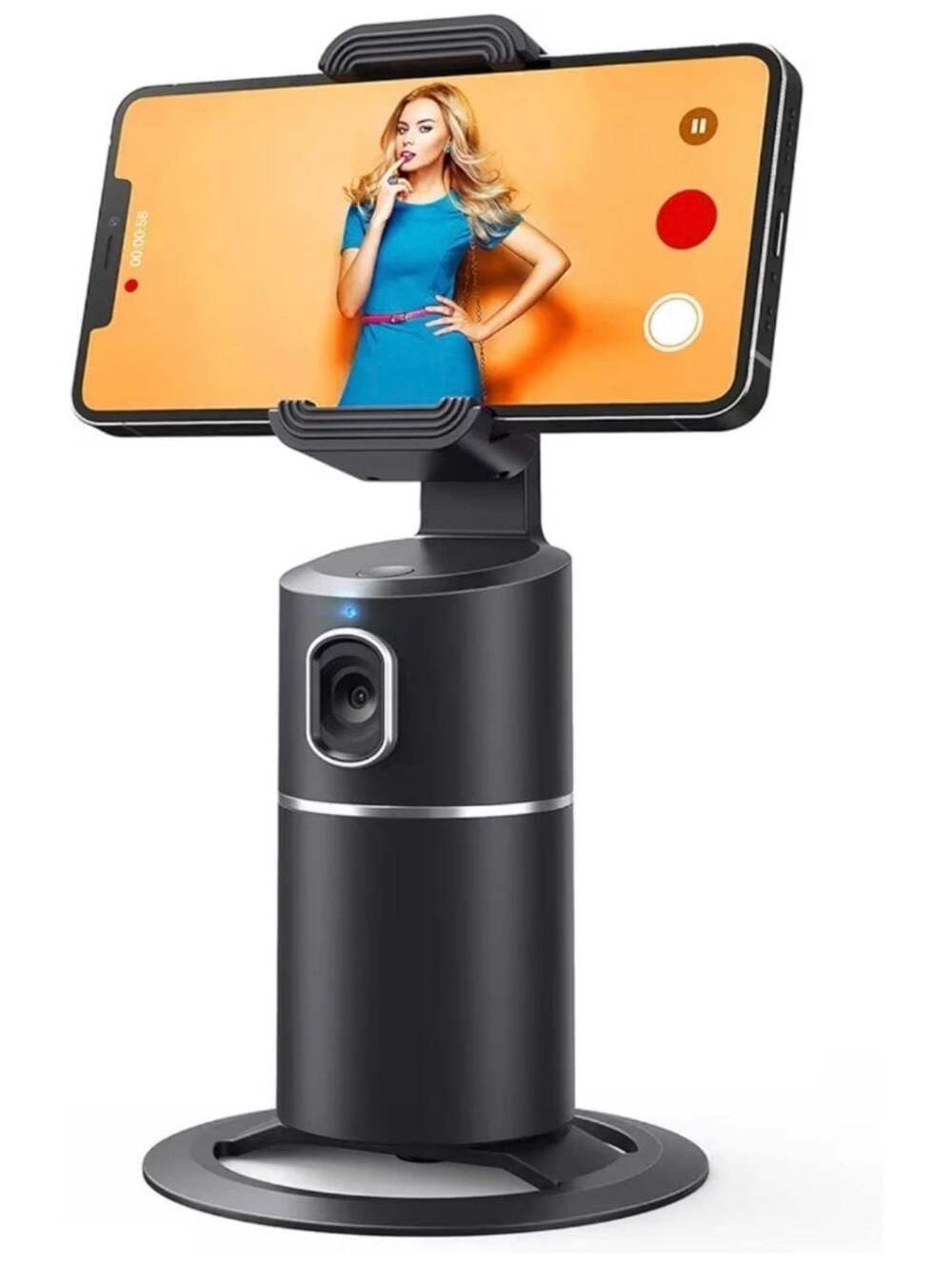 Auto Face Tracking Tripod, 360° Rotation AI Smart Tracking Phone Holder, No App - Picture 9 of 9